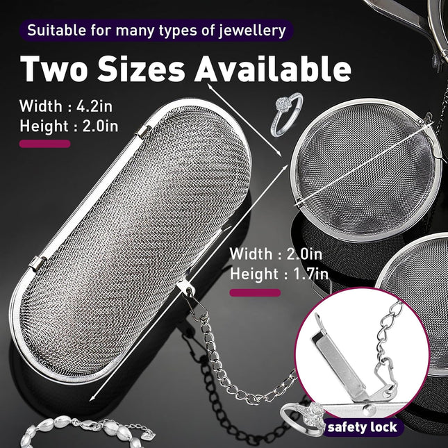 3-Pack Parts Washer Basket - Stainless Steel Basket for Ultrasonic Jewelry - Ideal Small Parts Jewelry Cleaning Basket