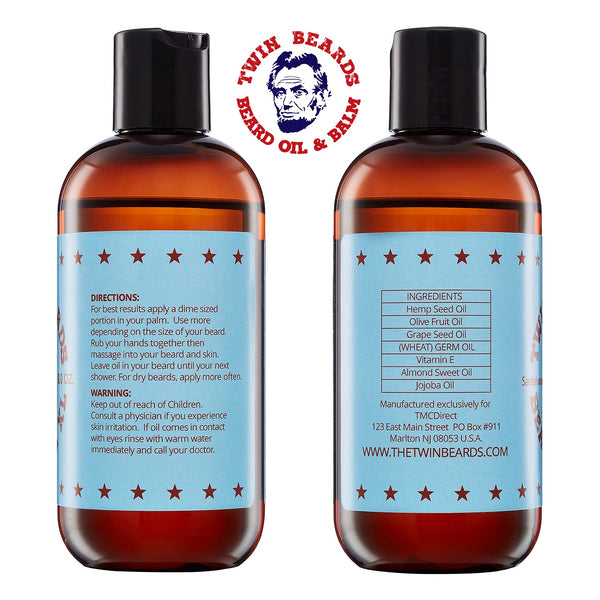 Twin Beards Sandalwood Beard Oil for Men | Beard Conditioner for Men | Essential Beard Care | Beard Softener for Men during Beard Growth | Beard