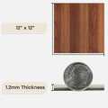 Nexus Self Adhesive 12-Inch Vinyl Floor Tiles, 20 Tiles - 12" x 12", Medium Oak Plank-Look Pattern - Peel & Stick, DIY Flooring for Kitchen,