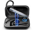 Bluetooth Headset with Microphone, Wireless Earpiece with Charging Case for Cellphones, PC, Single Ear Headset with Mute for Trucker Driver,