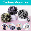 Bath Loofah Shower Sponge Body Back Scrubber Soft Mesh Shower Puffs Exfoliating Loofa for Women & Men Bath Accessories Cleaning Tool (Pack of 4