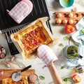 Kitchenaid Gingham Mini Oven Mitt 2-Pack Set, Dried Rose, 5.5"X8