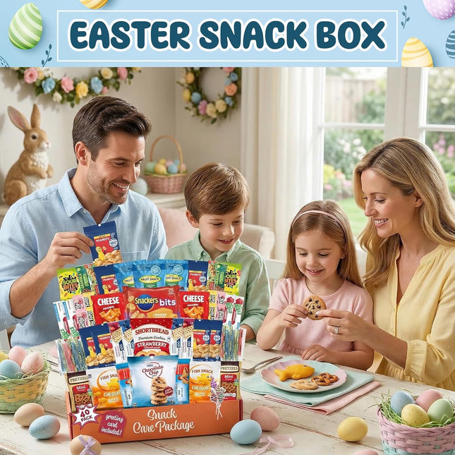 Snack Box Variety Pack (40 Count) Candy Gift Basket - College Student Care Packa