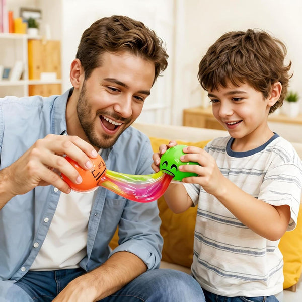Vomiting Egg Slime Toy - Funny Prank Squeeze Stress Ball Puking Yolk, Novelty Fidget Relief Toy Gag Gift for Kids Adults, Christmas Stocking
