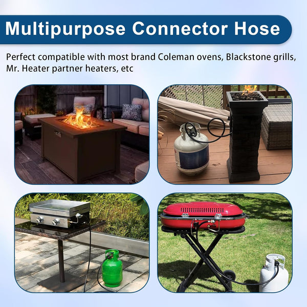 F273704 5Ft Propane Heater Adapter Hose for Mr.Heater Buddy Series | Compatible With Mr. Heater, Big Buddy Heater To Series, Coleman Camp Stove