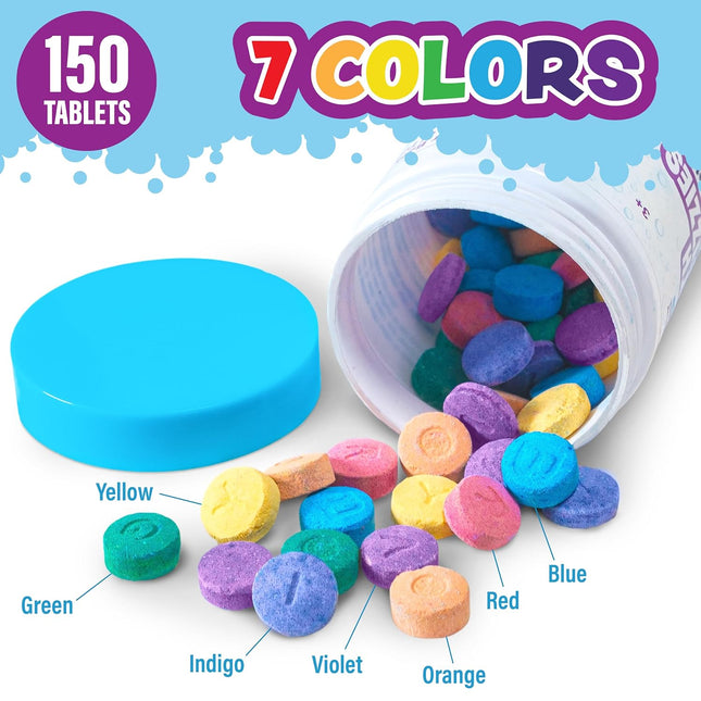 Tub WorksÃÂ® Bath Color Fizzies, 150 Count | Nontoxic & Fragrance-Free | Fizzy,