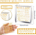 Yalikop Boss Lady Gifts for Women Desk Decor Sign,Classic Style,Gold Gold Classic Style
