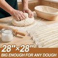 3Pcs 28"x28" Large Tea Towels for Sourdough Bread Baking - 100% Cotton Unbleached Reusable Flour Sack Towels, Proofing Cloth Supplies for