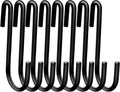 ESFUN 24 Pack 3 inch Heavy Duty S Hooks Pan Pot Holder Rack Hooks Hanging Hangers S Shaped Hooks for Kitchenware Pots Utensils Clothes Bags Towels