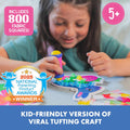 Educational Insights Tufting Kit - Arts and Crafts for Kids Ages 4-8, Poke in Art Kits for Girls & Boys, DIY Kids Craft Kit, Mess Free Art Set