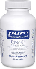 Pure Encapsulations Ester-C & Flavonoids - Vitamin C Supplement for Antioxidants - Immune & Vascular Support* with Calcium & Rutin - Gentle on