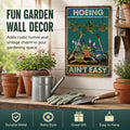 Artlunar Funny Garden Sign Outside Decor - Humorous Gardening Gift for Women Enthusiasts, 12" x 8" (980) Green