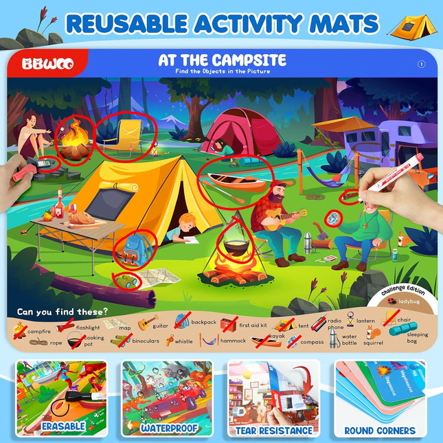 Search and Find Activity Books for Kids Ages 3-5, Toddler Travel Games Toys for 