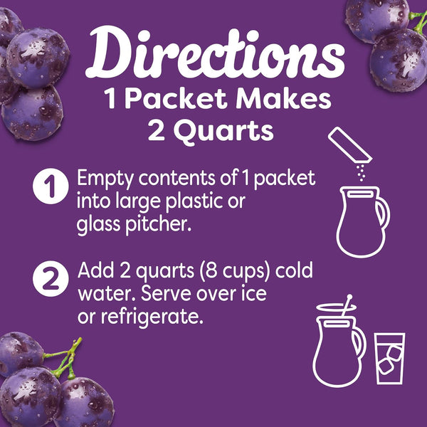 Crystal Light Drink Mix, 6 Pitcher Packets Concord Grape , 2.01 oz