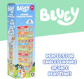 Bluey 8th Wonder Stackable Tumbling Tower Game, Robust Wooden Stacking Game with 54 Illustrated Colored Blocks, Fun Balancing Toy for Kids Ages 3+