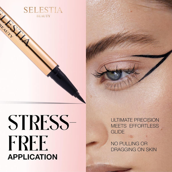 Black Liquid Eyeliner Pencil Queen Cobra Ã¢ÂÂ Long-Lasting & Waterproof Ã¢ÂÂ Quick-Drying, No Flaking Ã¢ÂÂ Thin Applicator & Intense Color