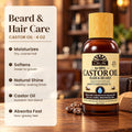 OKAY Men's Hair & Beard Castor Oil - 4 oz / 118 ml 4 Fl Oz (Pack of 1)