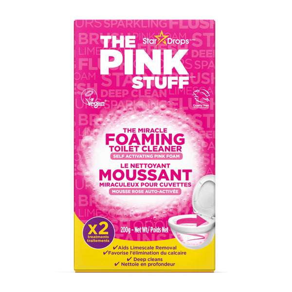 Stardrops - the Pink Stuff - the Miracle Power Foaming Toilet Cleaner - 2 Treatments - Self Activating Pink Foam, 25 Ounce (Pack of 1)