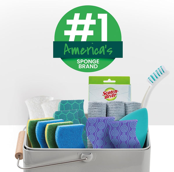 Scotch-Brite Heavy Duty Scrub Sponge, 6 Kitchen Sponges Designed for Tough Messes in the Kitchen That Last 3X Longer*, Best for Cast Iron Skillets
