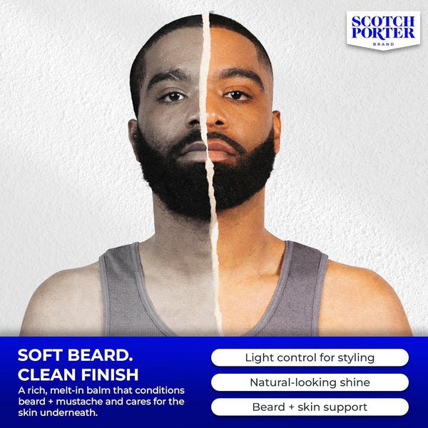 Scotch Porter Conditioning Beard Balm Ã¢ÂÂ Smooth, Shape, Moisturize & Soften Coarse, Dry Facial Hair While Encouraging Growth for a
