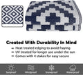 SAND MINE Reversible Mats, Plastic Straw Rug, Modern Area Rug, Large Floor Mat and Rug for Outdoors, RV, Patio, Backyard, Deck, Picnic, Beach,