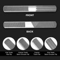 2PCS 8in 4 Way Wood Rasp File, Premium Grade High Carbon Hand File and Round Rasp, Half Round Flat & Needle Files, Multifunctional Hand File for