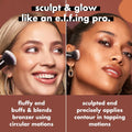 E.L.F. Liquid Bronzer & Contour Duo Brush, Silky Highly Pigmented Formula with Dual-Ended Makeup Brush, Synthetic Bristles, 100% Vegan and