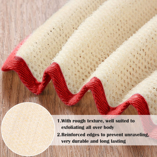 Tatuo 5 Pcs Exfoliating Face and Body Wash Cloths Towel Weave Bath Cloth Exfoliating Scrub Cloth Massage Bath Cloth for Women and Men, 10.63 X