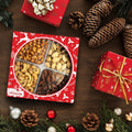 Christmas Nuts Gift Basket for Holiday Season, Premium Mixed Nut Assortment Gift Gourmet Snack Food Present Box, Christmas Gift Basket for Family
