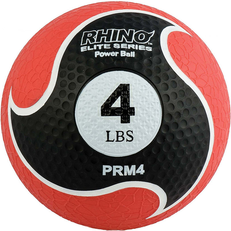 Champion Sports Rhino Elite Medicine Ball – Textured Surface, Superior Grip, Hollow Synthetic Rubber for Consistent Bounce & Durability, Multiple
