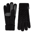 isotoner Women's Touchscreen Cable Knit Sherpasoft Gloves One Size Black
