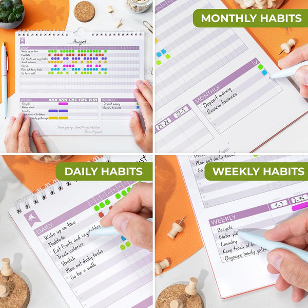 Clever Fox Habit Tracker Calendar Ã¢ÂÂ Inspirational Goal Tracker and Habit Calendar for Atomic Habits Ã¢ÂÂ Colorful Habit & Goal Planner