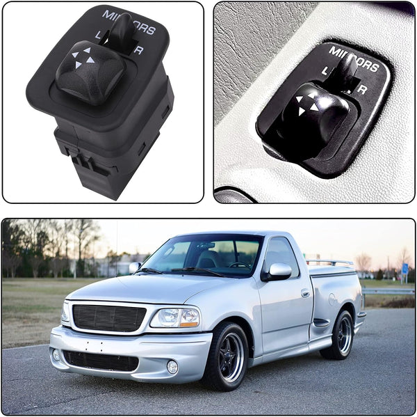 Mirror Control Switch Button Compatible with Ford F150 F250 F350 Excursion Expedition Escort Thunderbird Windstar Lobo Replaces F65Z17B676AB Front
