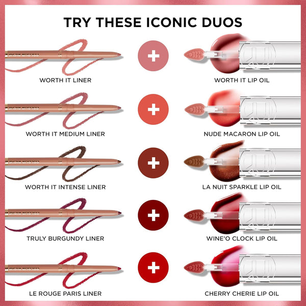 L'Oreal Paris Plump Ambition Hyaluron Lip Oil, 24 HR Lip Gloss with Hyaluronic Acid, Volumizing Formula with Glass-Like Shine, Worth It 601, 0.16