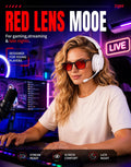 TIJN Sleep Glasses with Blue Green Light Blocking, Red Light Lens for Computer Gaming, Screen Fatigue & UV Protection Black Red