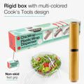 Chicwrap Cook's Tools Refillable Plastic Wrap Dispenser - One 12" x 250' Roll of Professional Grade Plastic Wrap - BPA Free and Kosher Certified -