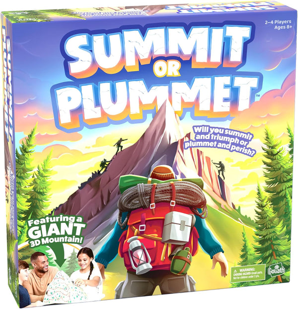 Goliath Summit or Plummet Game | Includes A Giant 13-Inch Tall 3D Mountain | 2-4 Players | Ages 8+ 6.35 x 10.5 x 0.1 inches