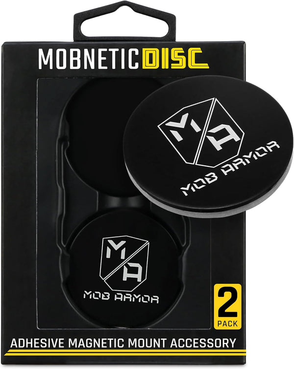 Mob Armor Magnetic Phone Mount Plates - Strong Adhesive Steel Discs for Mobnetic Maxx & Mob Magnetic Car Mounts, Compatible with Phone Magnet