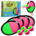 Yoya Toys Toss and Catch Ball Game Toy Set - 4 Paddles & 4 Sticky Balls - Fun Kids Outdoor Games Activity for Backyard, Beach, Park, Camping -