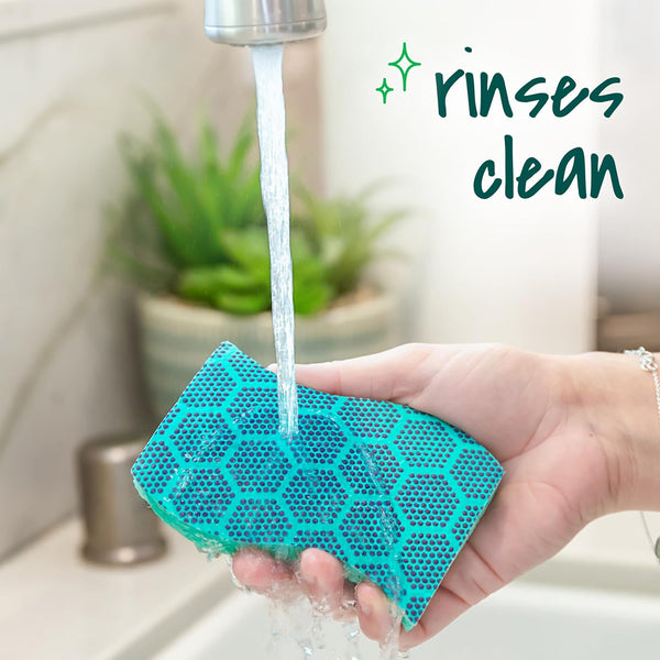 Scotch-Brite Odor Resist Heavy Duty Scrub Sponge, Dishwasher-Safe Kitchen Sponges for Serious Scrubbing, Multipurpose Dish Sponge for Stuck-On
