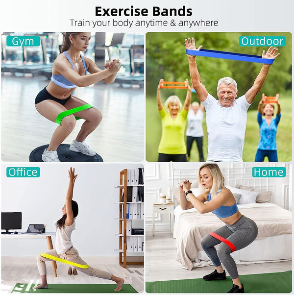 Resistance Bands for Working Out, Elastic Exercice Loop Bands for Physical Therapy, Yoga Starter Set of Stretch Bands for Booty Legs, Pilates