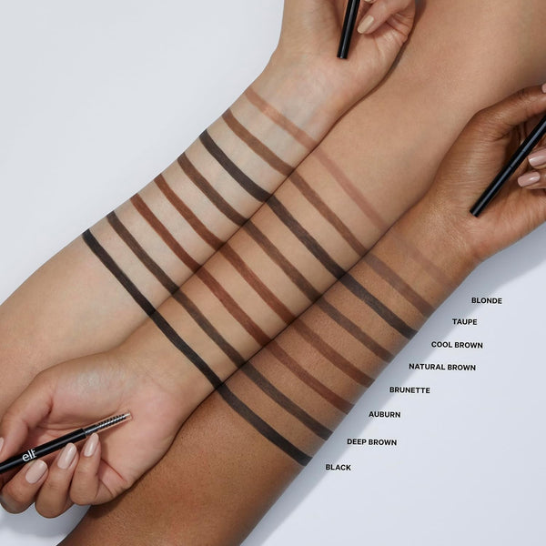E.L.F. Ultra Precise Brow Pencil, Creamy, Micro-Slim, Precise, Defines, Creates Full, Natural-Looking Brows, Tames and Combs Brow Hair, Neutral