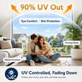WPCTEV One Way Window Film, Daytime Privacy Mirror Window Tint, Static Cling Reflective Window Film Heat Control UV Blocking & Glare Reduction for