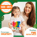 jackinthebox Poke Poke Art – Animals Theme, Mess-Free Fabric Art and Craft, Flower Pressing Kits, Gift for Kids, Gift for Girls and Boys Ages 4 5