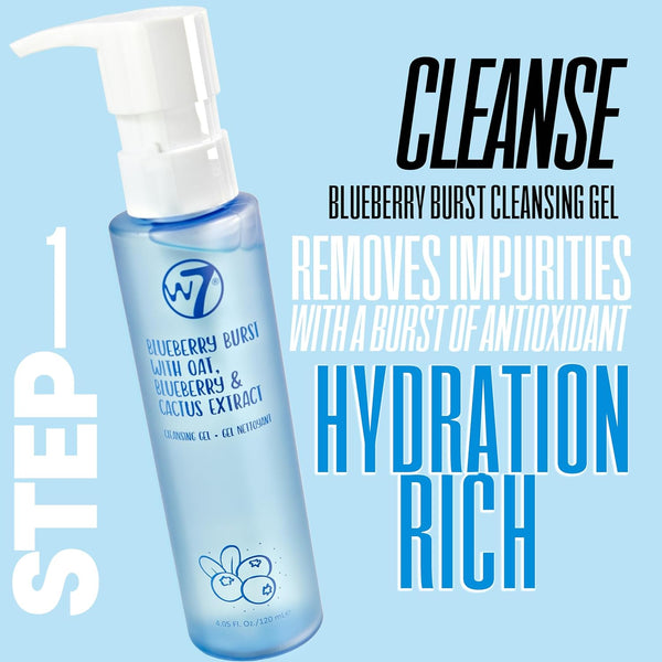 W7 Self Care Skincare Set | Face Cleanser, Toner, Serum, Moisturizer & Lip Mask | Complete Daily Face Routine | Full Size, Long Lasting Products