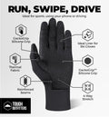 Tough Outdoors Running Gloves for Men & Women - Winter Liners & Touchscreen - Lightweight & Hiking Gloves