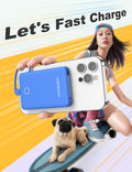 miisso 6000mah Ultra Slim Built in Cables Power Bank, Card Size Built in USB C Cords Battery Pack Portable Charger for Phones, 3 Output External