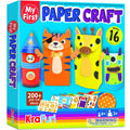 KRAFUN My First Safari Animal Paper Craft Kit, 16 DIY Arts and Crafts Zoo Animal, Organized Craft Activities Supplies Box Assembling Creative Toys