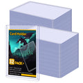 32 Count Card Sleeves Hard Plastic, Sooez 35PT Card Holder, 3" x 4" Baseball Card Protector, Rigid Card Case for Collectible Game Cards, Standard