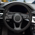 KAFEEK Elastic Stretch Steering Wheel Cover,Warm in Winter and Cool in Summer, Universal 15 inch, Microfiber Breathable Ice Silk, Anti-Slip,